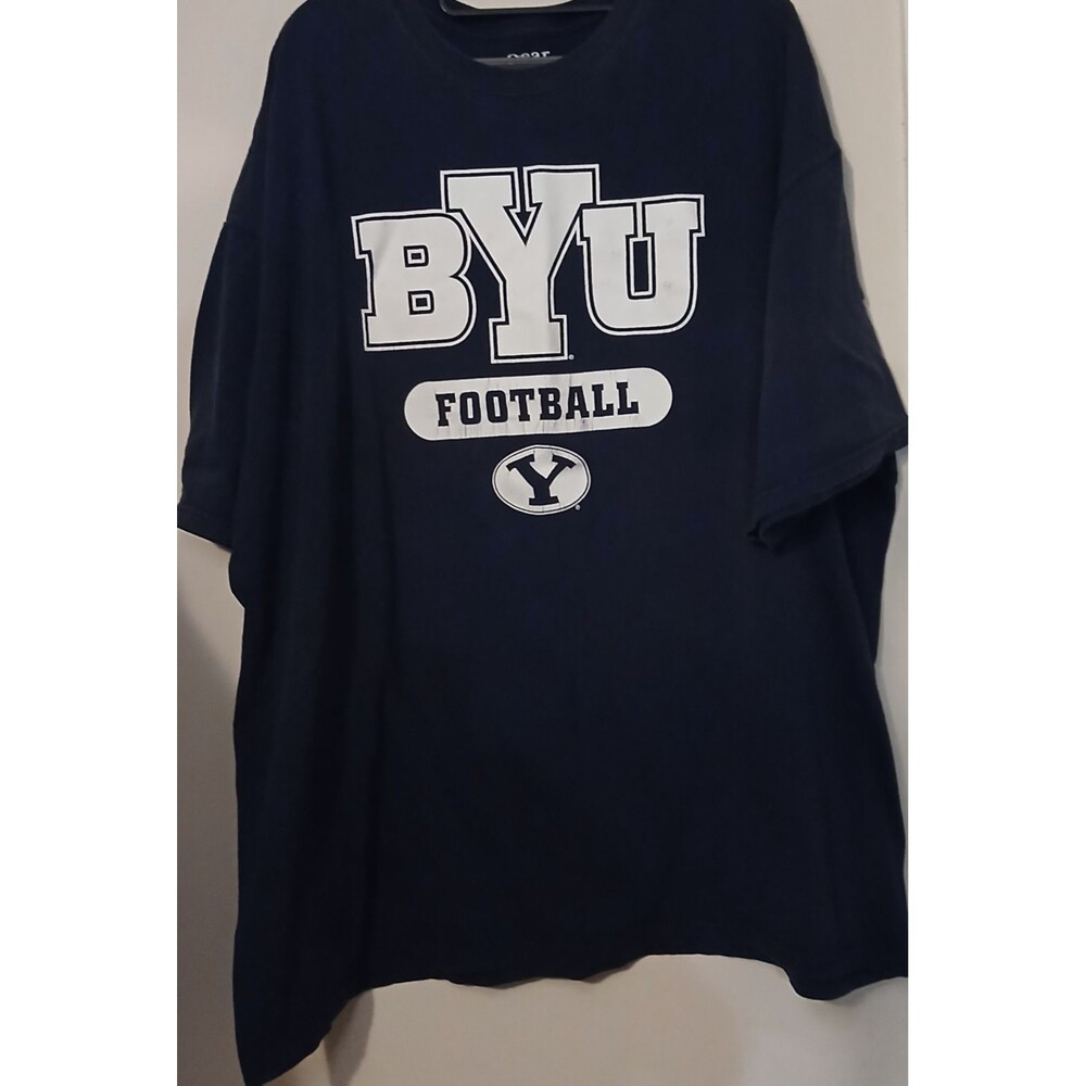 Y2K Gear For Sports BYU Football T Shirt Men's 3XL Blue NCAA Cougars Cotton